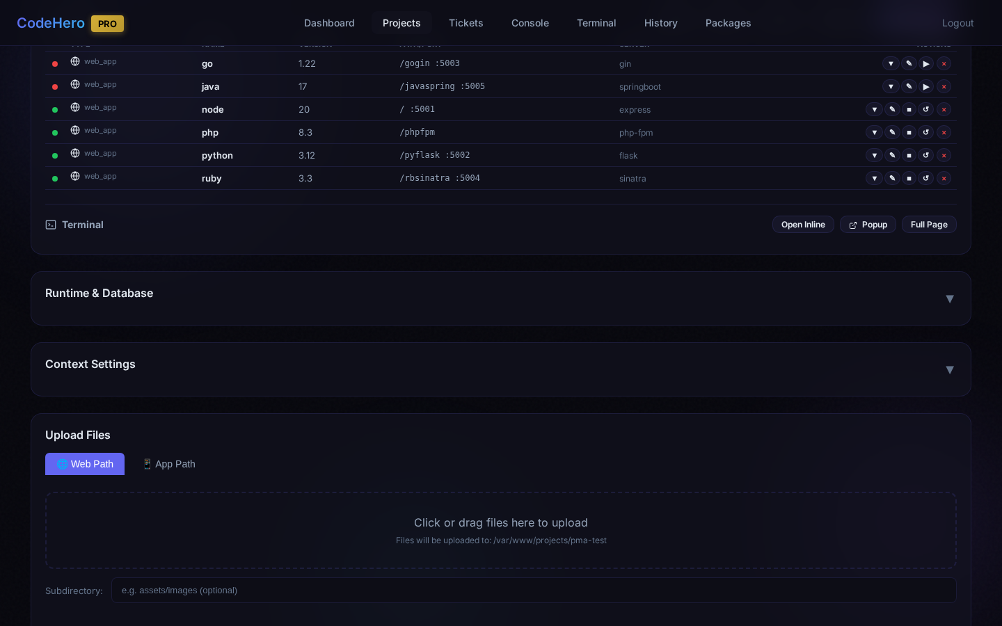 Container Services Manager